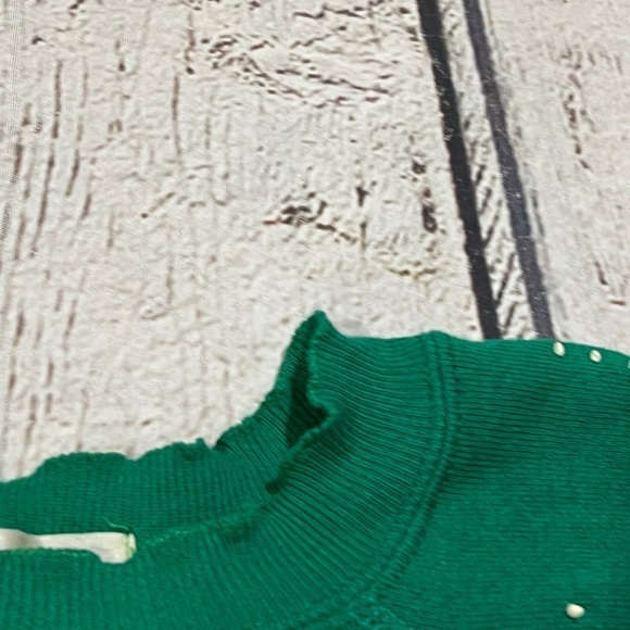 Vintage 80s Christmas Tree Xmas Ugly Sweater Party 1980s Pullover Sweatshirt - Picture 6 of 8